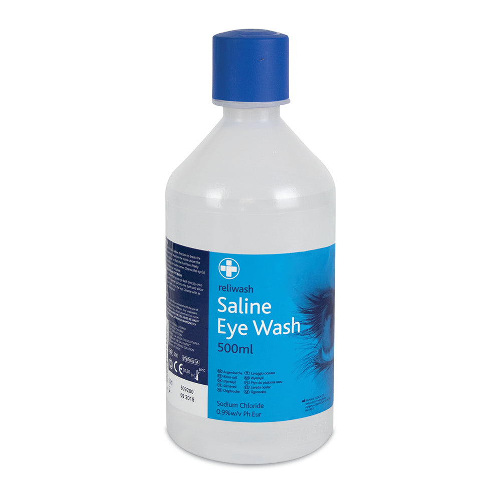This is an image of Timco - Eye Wash Saline - Bottle 500ml (1 Each Bottle) MED900