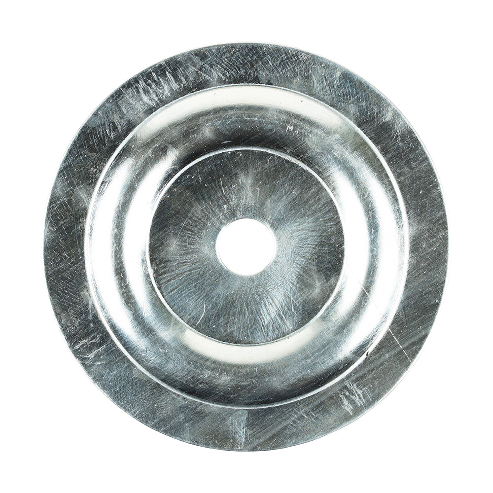 This is an image of Timco - Large Metal Insulation Discs - Galvanised 70mm - (100 PCS Box) MID70