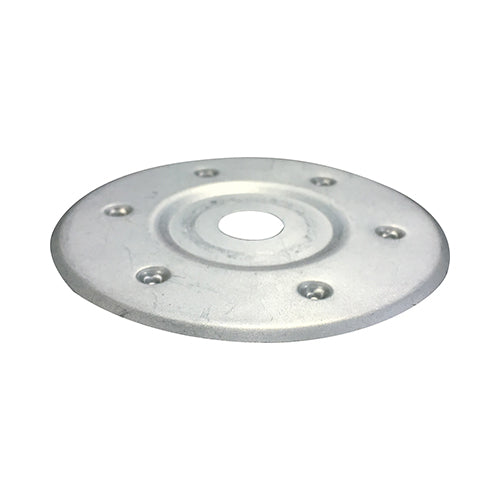 This is an image of Timco - Large Metal Insulation Discs - Galvanised 85mm - (50 PCS Box) MID80