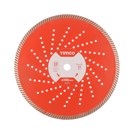 This is an image of Timco - Premium Diamond Blade - Turbo Continuous 300 x 20 (1 Each Box) MM30020