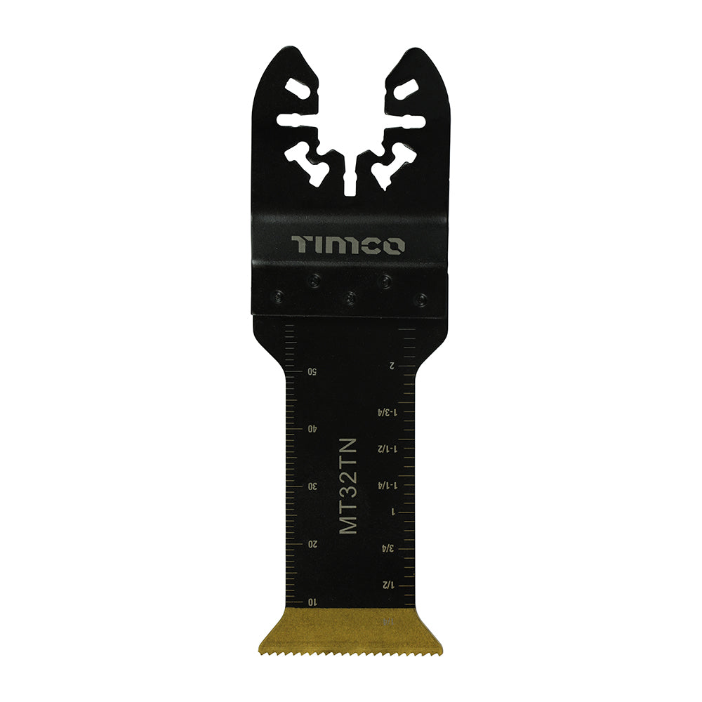 This is an image of Timco - Long Life Multi-Tool Blade - Straight - For Wood/Metal 32mm (1 Each Blister Pack) MT32TN