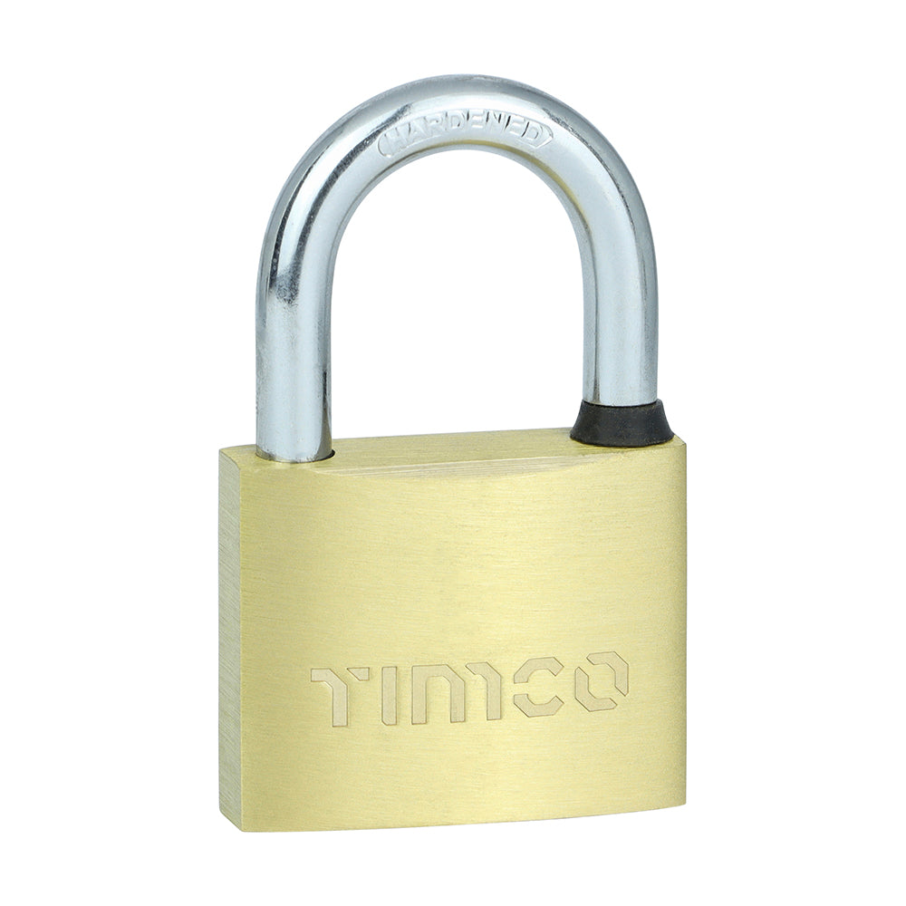 This is an image of Timco - Brass Padlock 50mm (1 Each Blister Pack) P50