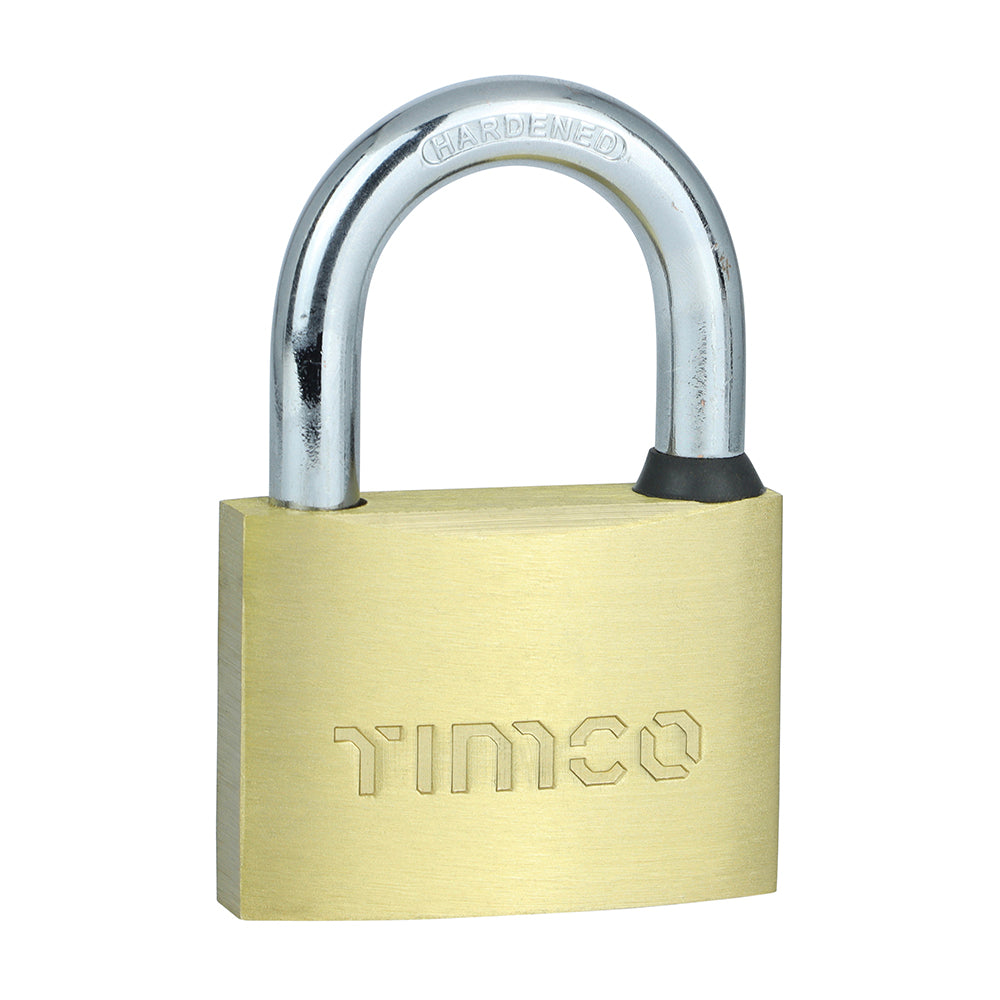 This is an image of Timco - Brass Padlock 60mm (1 Each Blister Pack) P60