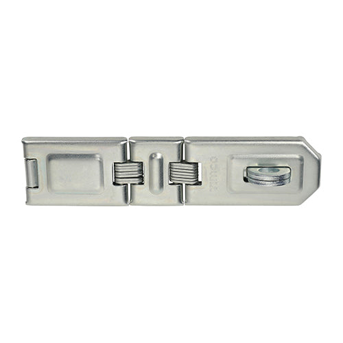 This is an image of Timco - Double Hinged Hasp & Staple - Zinc 200mm (1 Each Blister Pack) PHS200