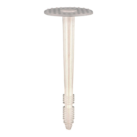 This is an image of Timco - Plastic Insulation Fixings - White 8.0 x 50mm - (100 PCS Bag) PIF50