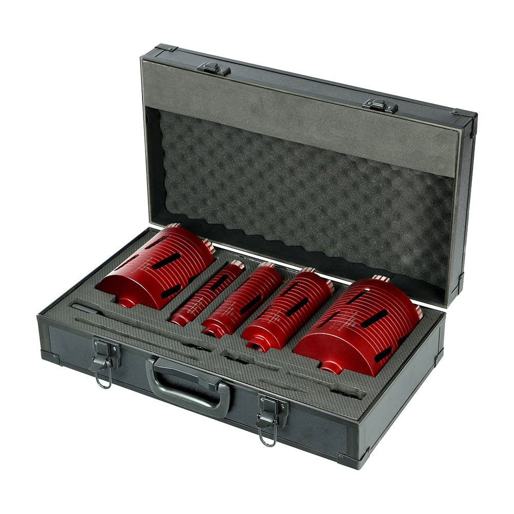This is an image of Timco - Premium Dry Diamond Core Drill Kit 5pcs (5 Pieces Case) PREMDCK5