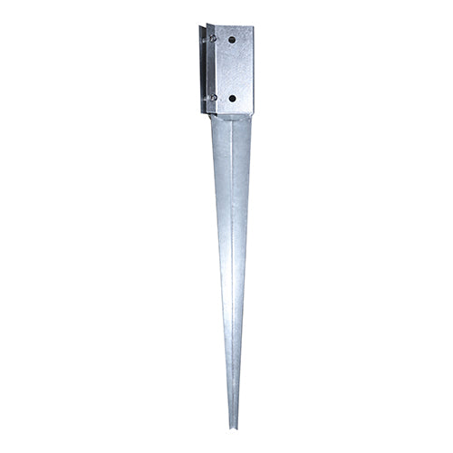 This is an image of Timco - Drive in Post Spike - Bolt Secure - Hot Dipped Galvanised 50 x 450mm (1 Each Unit) PSB50450G