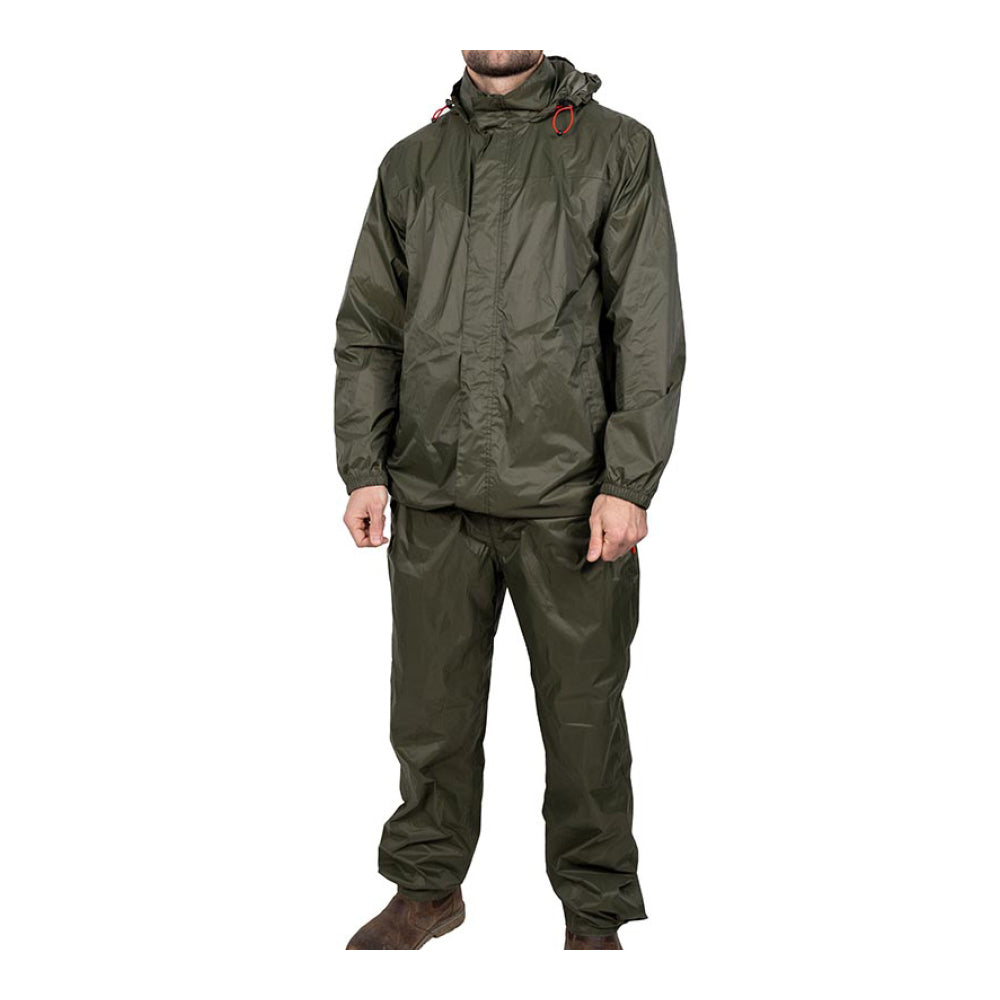 This is an image of Timco - Rain Jacket & Trousers - Green X Large (1 Each Bag) RJT801GXL