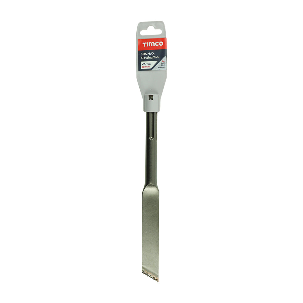This is an image of Timco - SDS Max Steels - Slotting Tool 280mm (1 Each Clip) SDSMST