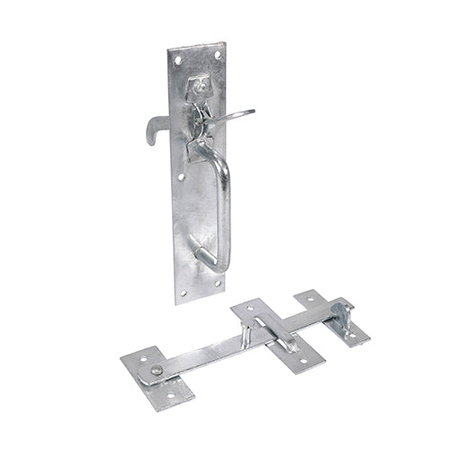 This is an image of Timco - Suffolk Latch - Medium Duty - Hot Dipped Galvanised 205 x 45mm (1 Each Plain Bag) SLMGB