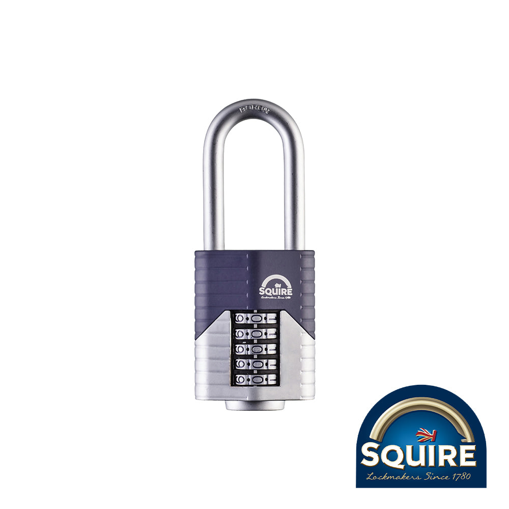 This is an image of Squire - Vulcan Combination Padlock - Boron 2.5" Long Shackle - VULCAN COMBI 60/2.5 60mm (1 Each Blister Pack) SQR701010