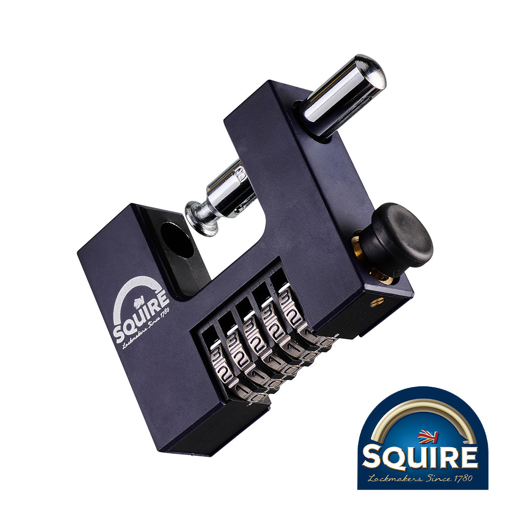 This is an image of Squire - 5 Wheel Combination Block Lock - CBW85 85mm (1 Each Blister Pack) SQR701027