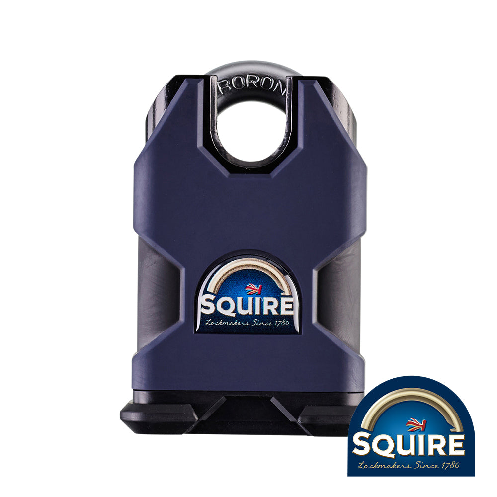 This is an image of Squire - Stronghold Padlock - Closed Shackle - SS50CP5 50mm (1 Each Blister Pack) SQR701123
