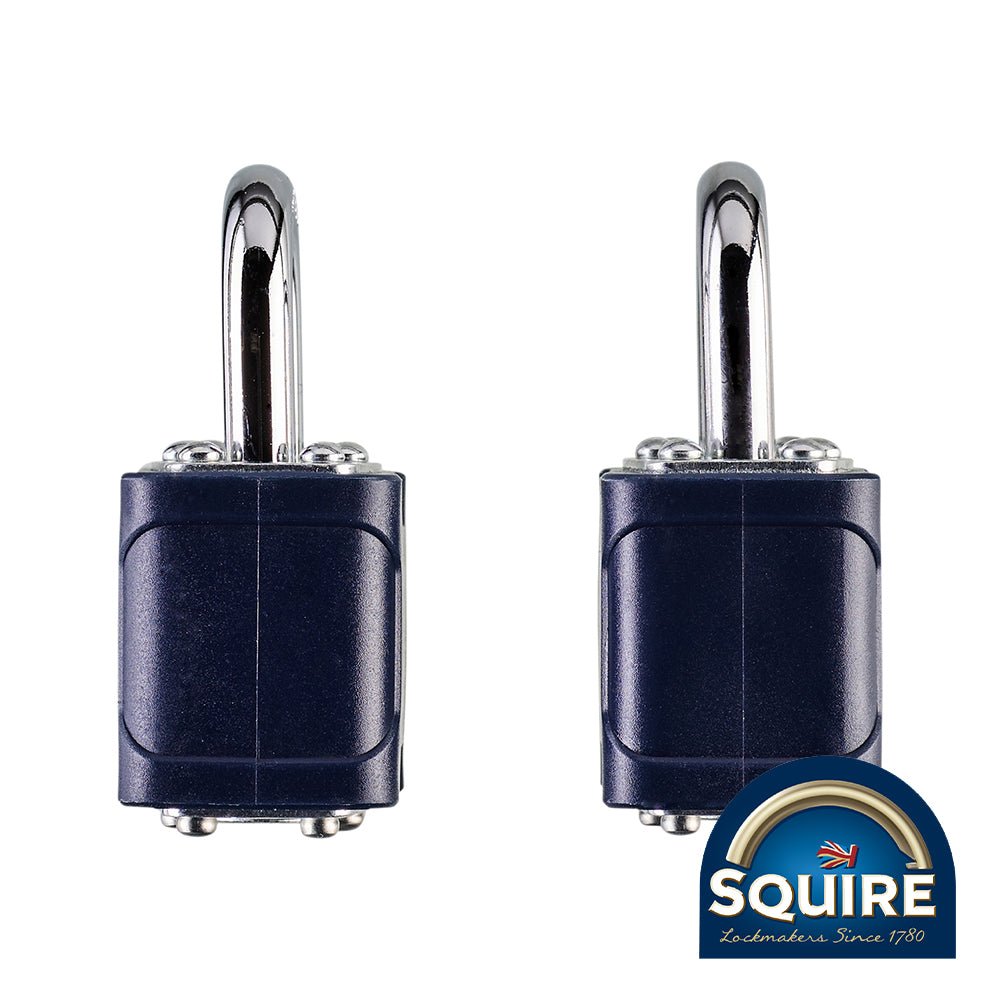 This is an image of Squire - Stronglock Laminated Padlock - Keyed Alike - 35T 40mm (2 Pieces Blister Pack) SQR701291