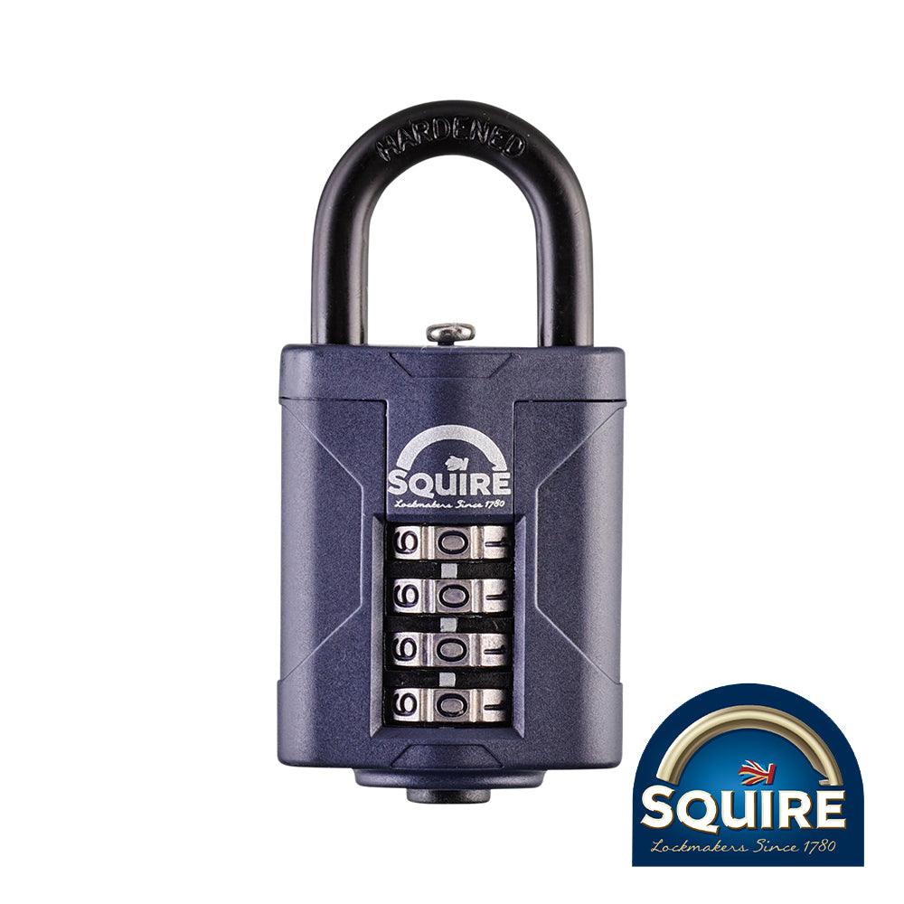 This is an image of Squire - Combination Padlock - Steel Open Shackle - CP40 40mm (1 Each Blister Pack) SQR701367