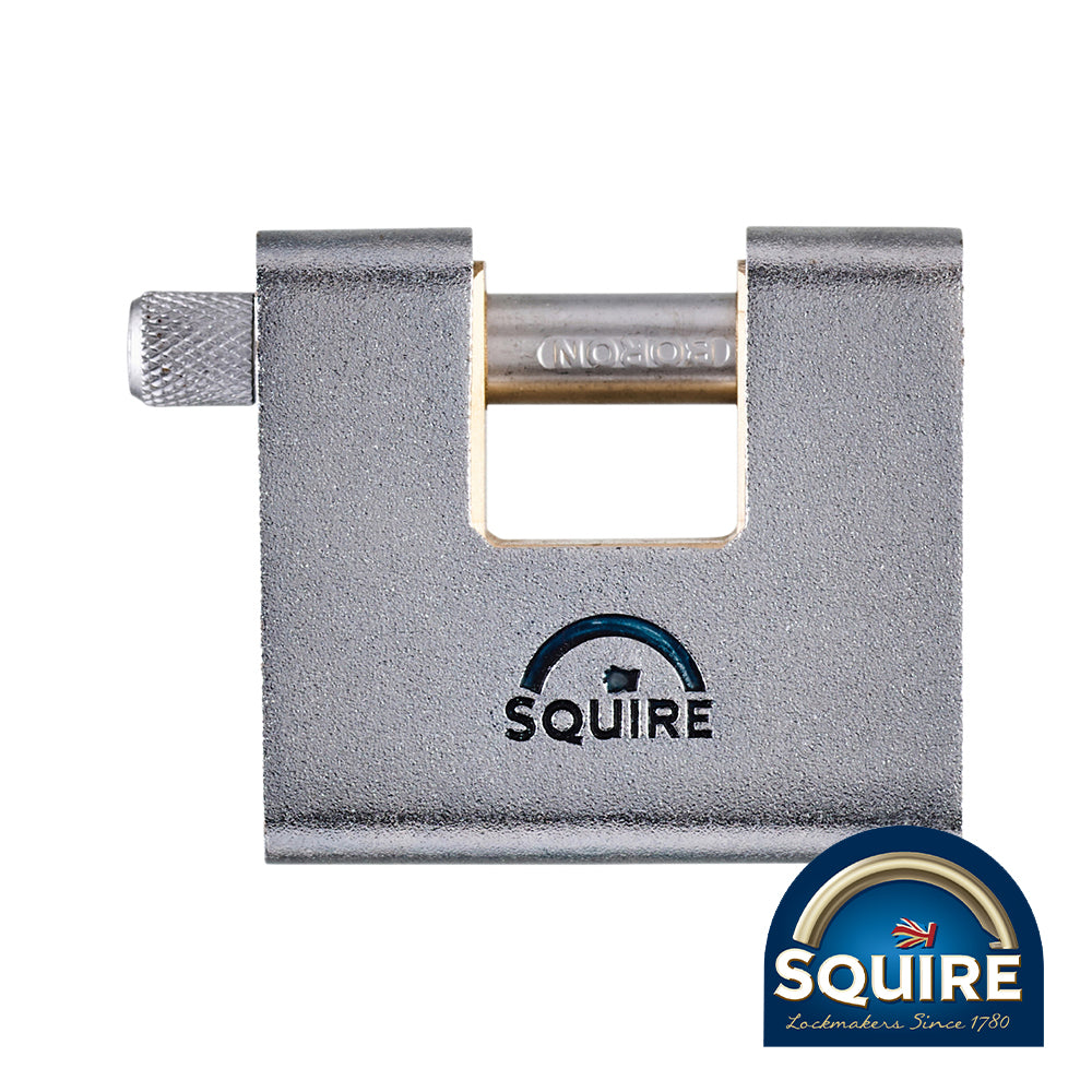 This is an image of Squire - Armoured Brass Block Lock - ASWL1 60mm (1 Each Blister Pack) SQR701384