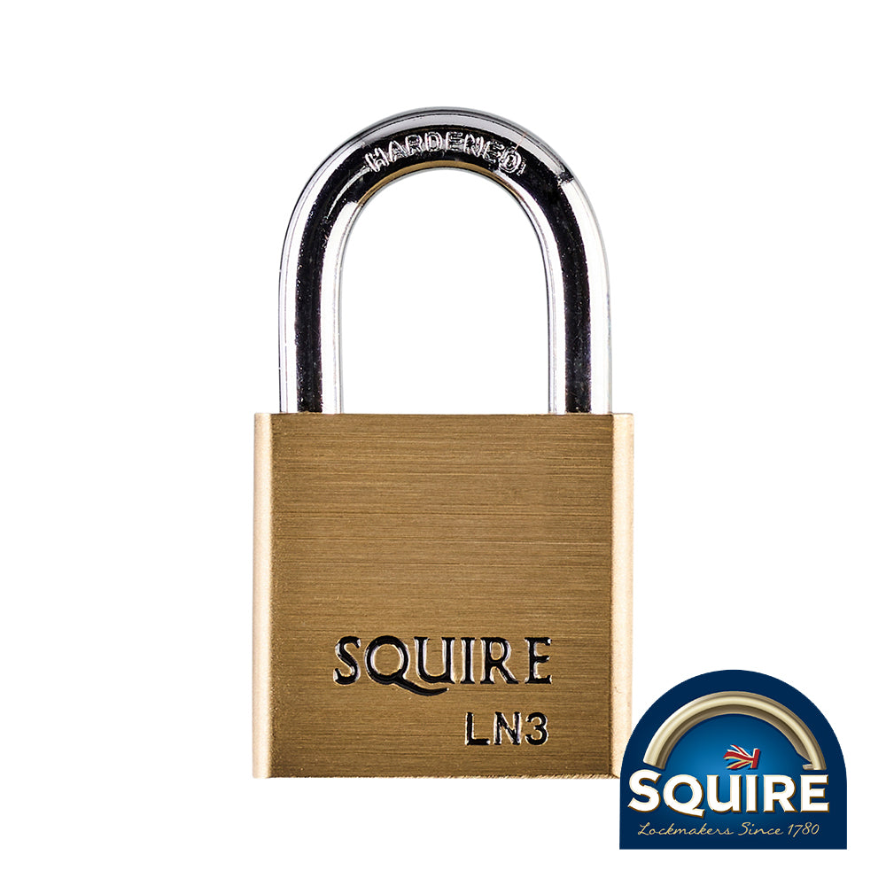 This is an image of Squire - Premium Brass Lion Padlock - LN3 30mm (1 Each Blister Pack) SQR701437