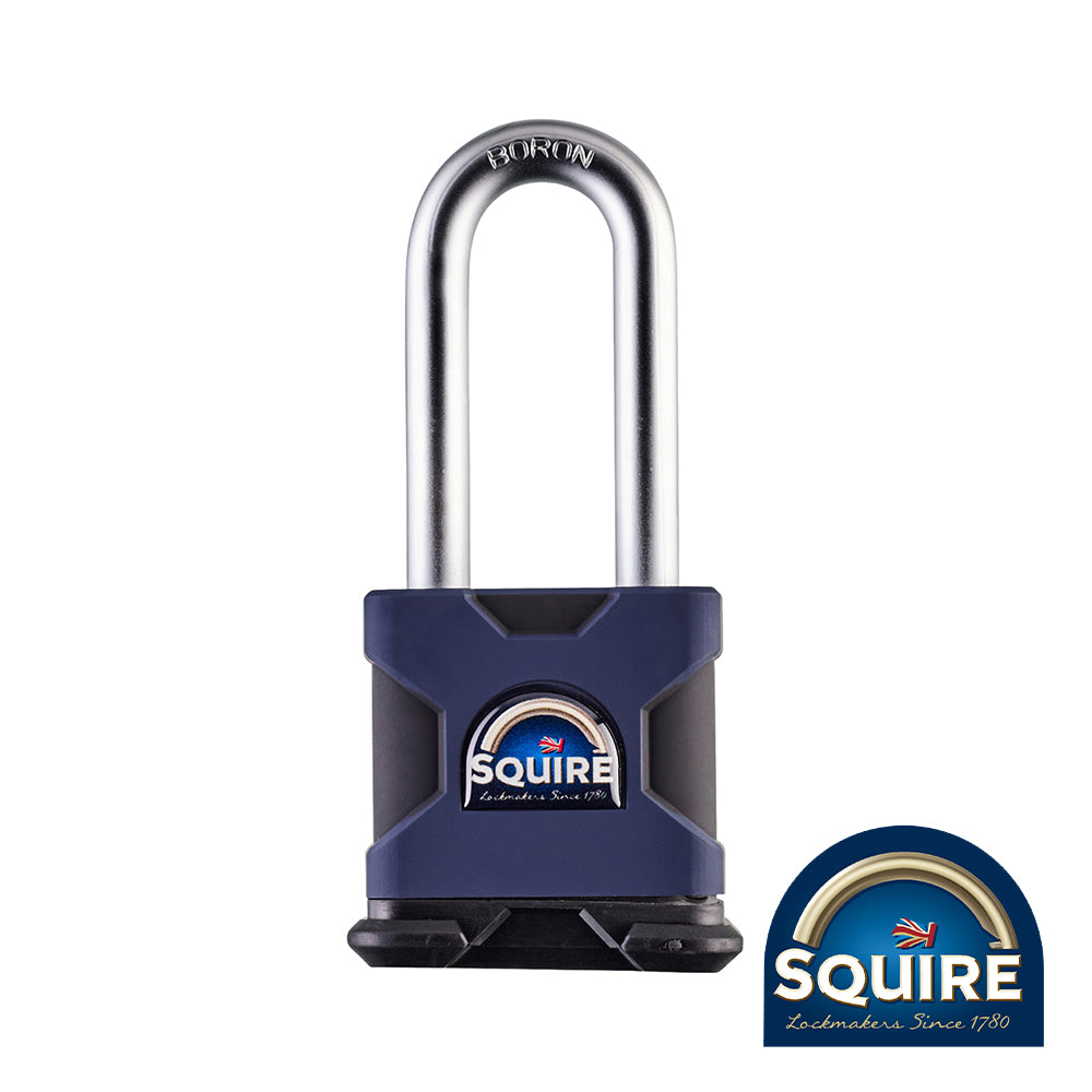 This is an image of Squire - Stronghold Padlock - 2.5" Long Shackle - SS50S/2.5 50mm (1 Each Blister Pack) SQR701456