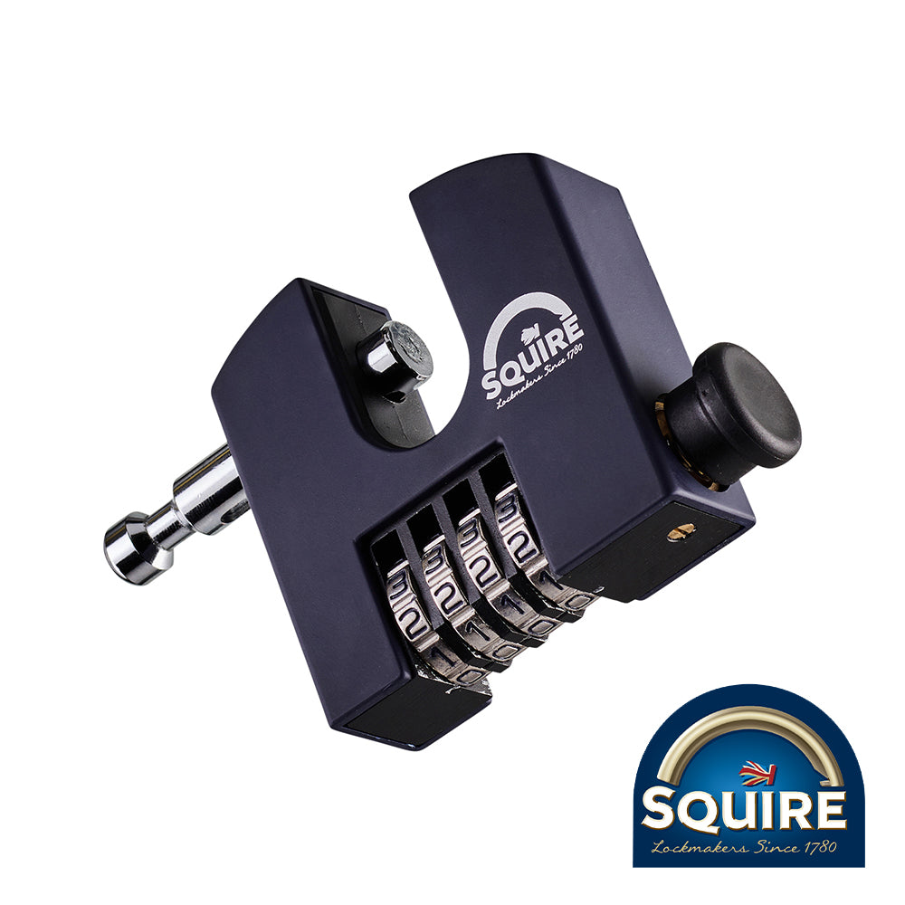 This is an image of Squire - 4 Wheel Combination Block Lock - SHCB65 65mm (1 Each Blister Pack) SQR701843