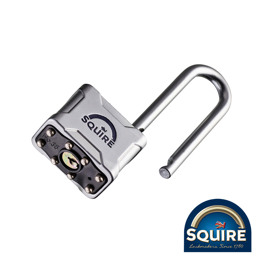 This is an image of Squire - Vulcan Padlock - 2.5" Long Shackle - VULCAN P4 40/2.5 40mm (1 Each Blister Pack) SQR701882