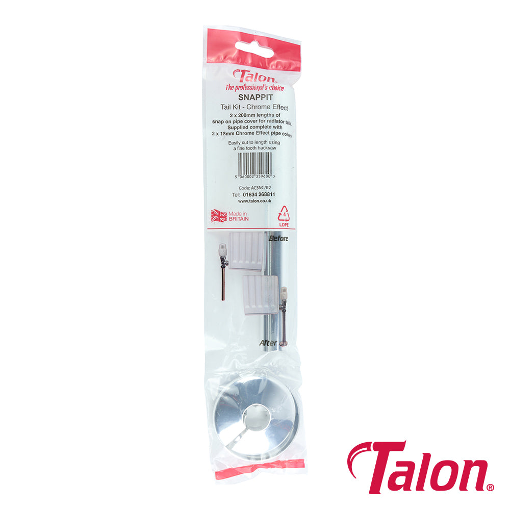 This is an image of Timco - Snappit Tail Kit - Chrome - ACSNC 15 x 200mm - (2 PCS Box) TALACSNC