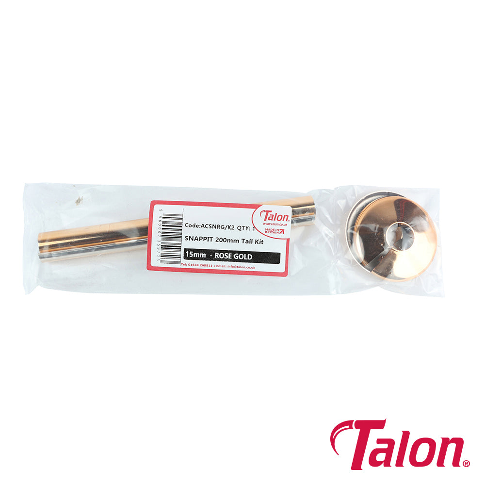 This is an image of Timco - Snappit Tail Kit - Rose Gold - ACSNRG 15 x 200mm - (2 PCS Bag) TALACSNRG