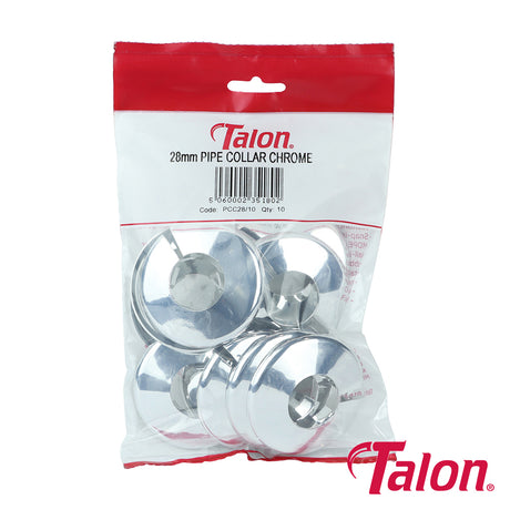 This is an image of Timco - Pipe Collar - Chrome - PCC2810 28mm - (10 PCS Bag) TALPCC2810