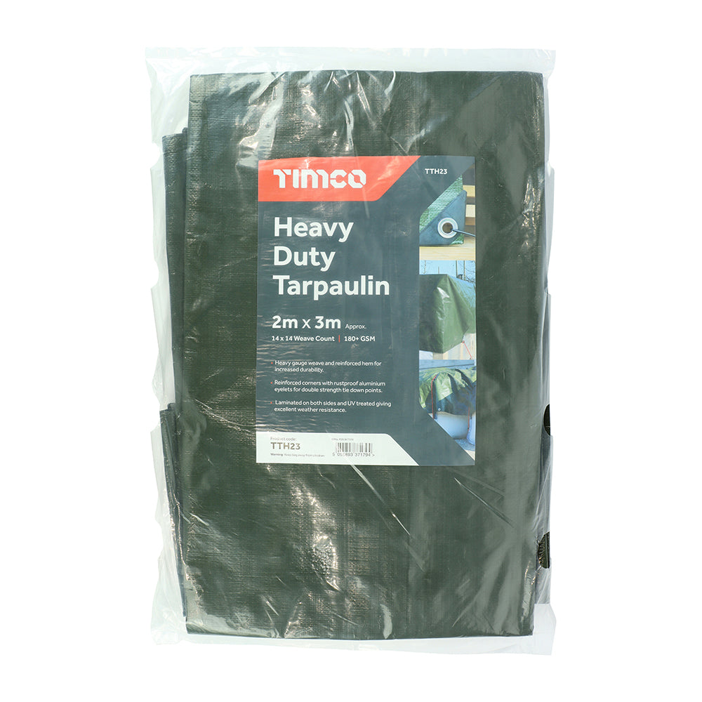 This is an image of Timco - Tarpaulin - Heavy Duty 2 x 3m (1 Each Bag) TTH23