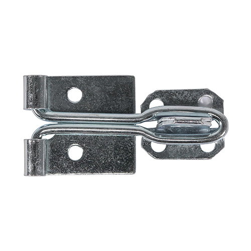This is an image of Timco - Wire Pattern Hasp & Staple - Zinc 4" (1 Each Plain Bag) WHS4ZB