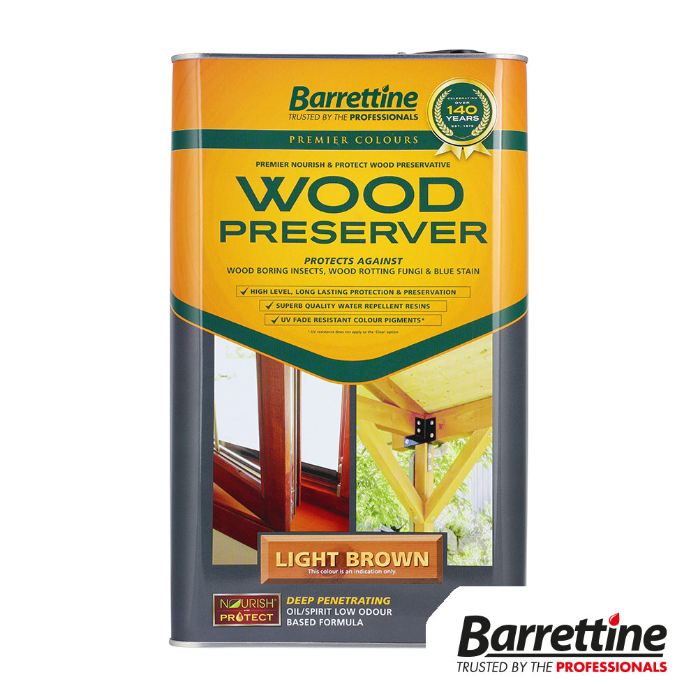 This is an image of Timco - Wood Preserver - Light Brown 5L WOLB005
