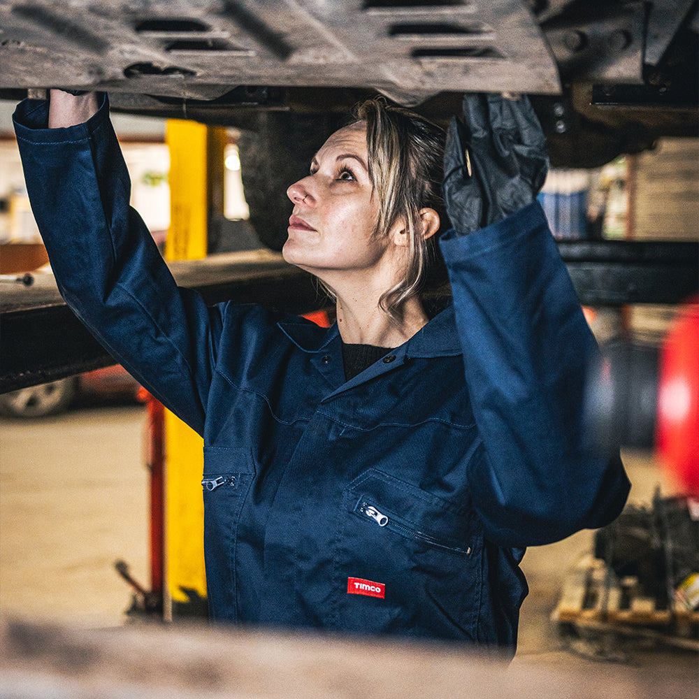 This is an image of Timco - Workman Overall - Maritime Blue Large 46 (1 Each Bag) WOMBL