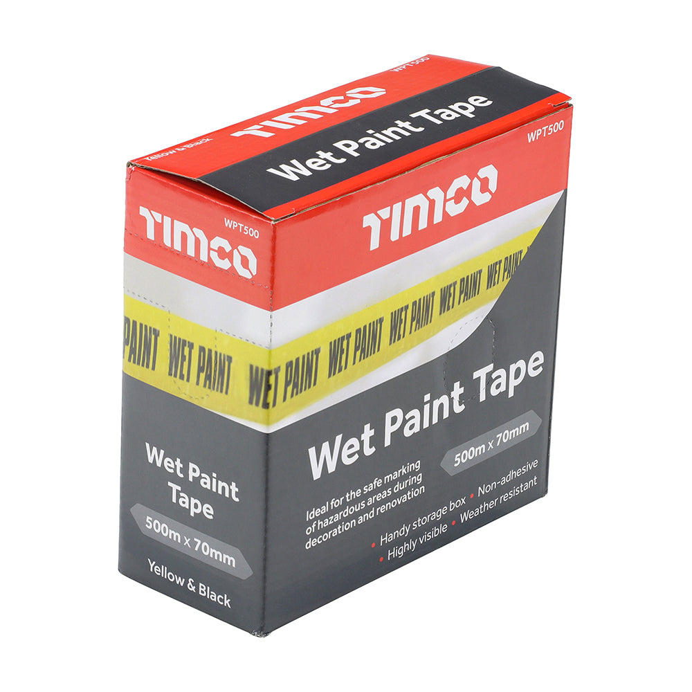 This is an image of Timco - Wet Paint Tape 70mm x 500m (1 Each Box) WPT500