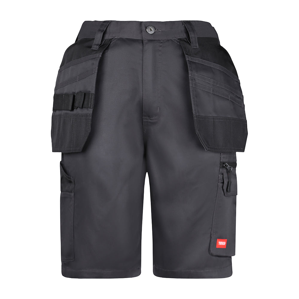 This is an image of Timco - Workman Shorts - Grey/Black W40 (1 Each Bag) WSGBK40