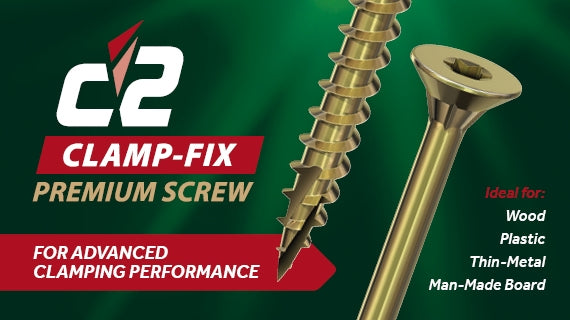 This is an image of C2 Clamp-Fix Premium Woodscrews