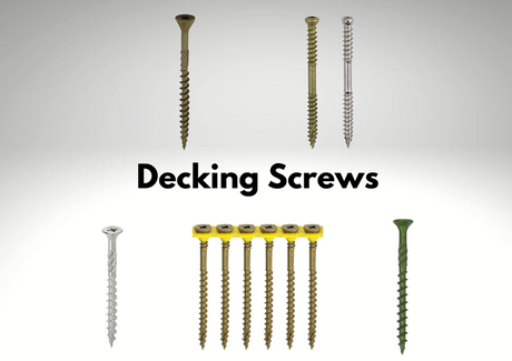This is an image showing a range of decking screws we can supply