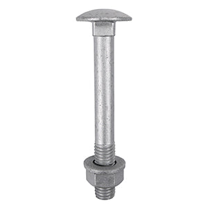 Carriage Bolts, Washer & Nut - Exterior Silver Next Day Delivery