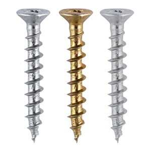 Countersunk Head Screws with Ribs, Single Thread, Gimlet Tip