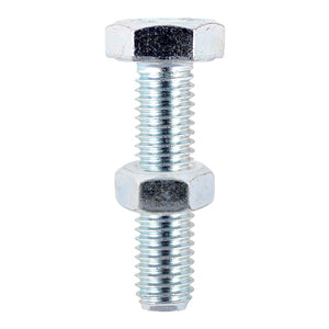 Set Screw & Hex Nut - Zinc Next Day Delivery