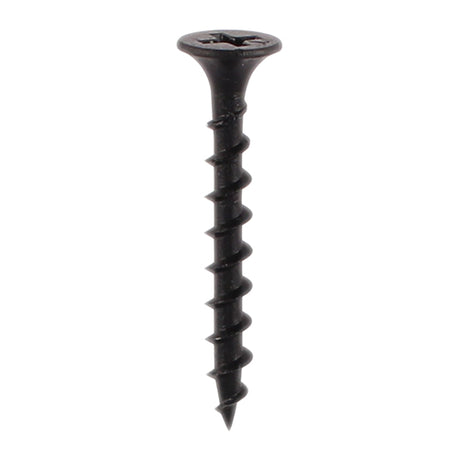 This is an image of Timco - Drywall Screws - PH - Bugle - Coarse Thread - Black 3.5 x 38mm - (1500 PCS Tub) 00038DRYCT