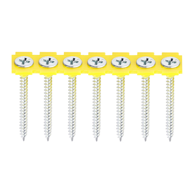 This is an image of Timco - Collated Drywall Screws - PH - Bugle - Fine Thread - Zinc 3.5 x 42mm - (1000 PCS Box) 00042COLDZYS