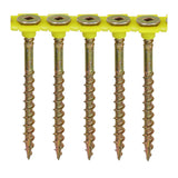This is an image of Timco - Collated Flooring Screws - SQ - Countersunk - Yellow 4.2 x 55mm - (1000 PCS Box) 00055COLLF