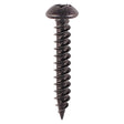 This is an image of Timco - Blackjax Woodscrews - PZ - Round - Black Organic 6 x 1" - (200 PCS Box) 00061BJC
