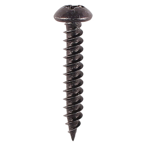 This is an image of Timco - Blackjax Woodscrews - PZ - Round - Black Organic 6 x 1" - (200 PCS Box) 00061BJC