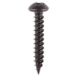 This is an image of Timco - Blackjax Woodscrews - PZ - Round - Black Organic 6 x 1" - (200 PCS Box) 00061BJC