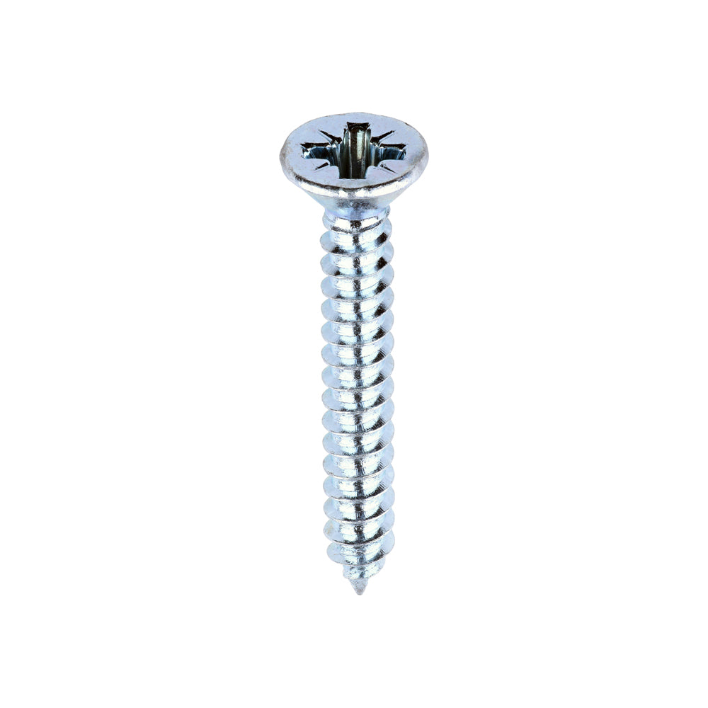 This is an image of Timco - Self-Tapping Screws - PZ - Countersunk - Zinc 6 x 1" - (200 PCS Box) 00061CCAZS