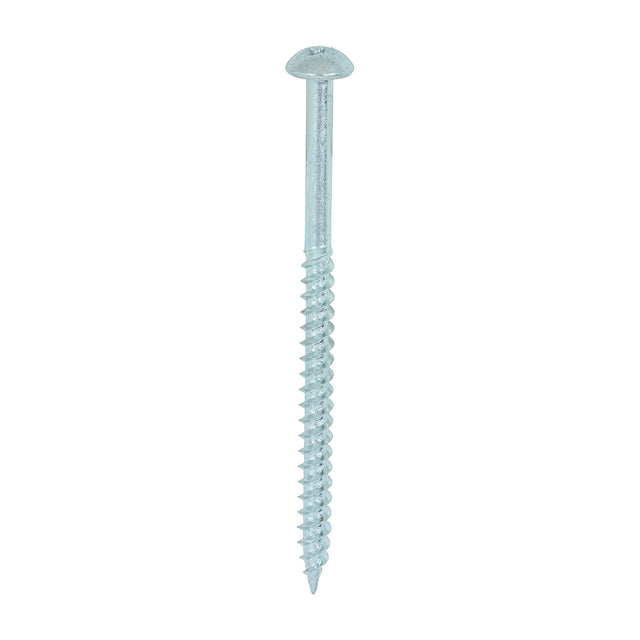 This is an image of Timco - Twin-Threaded Woodscrews - PZ - Round - Zinc 10 x 3" - (200 PCS Box) 00103CRWZ