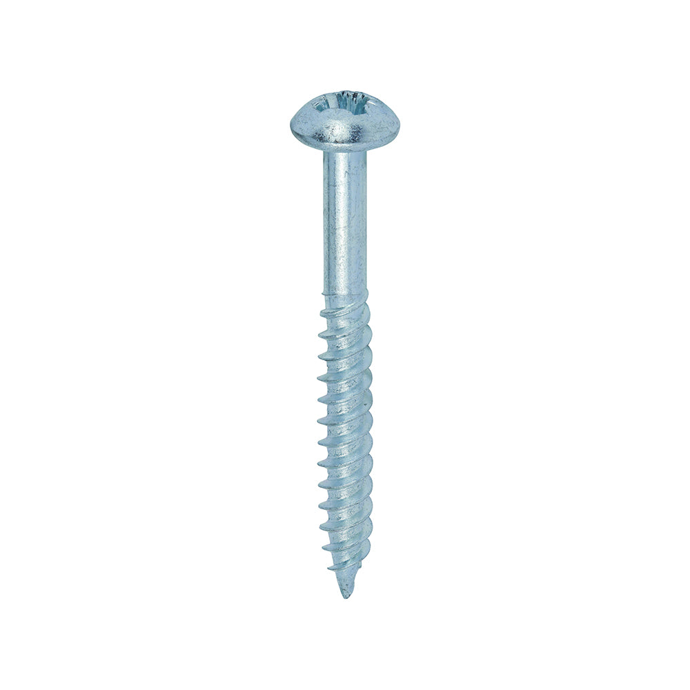 This is an image of Timco - Twin-Threaded Woodscrews - PZ - Round - Zinc 12 x 2" - (200 PCS Box) 00122CRWZ
