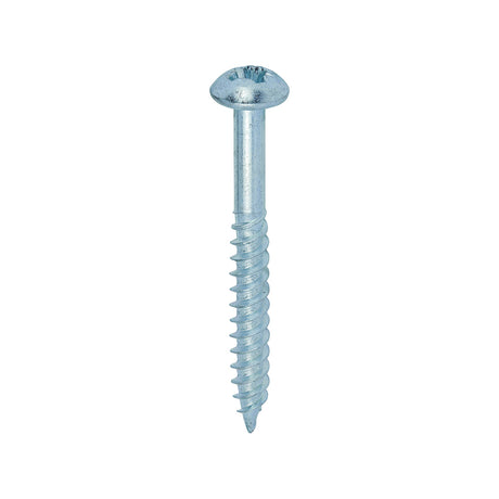 This is an image of Timco - Twin-Threaded Woodscrews - PZ - Round - Zinc 12 x 2" - (200 PCS Box) 00122CRWZ