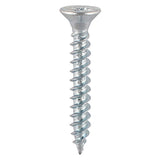 This is an image of Timco - Twin-Threaded Woodscrews - PZ - Double Countersunk - Zinc 5 x 5/8" - (200 PCS Box) 00558CWZ