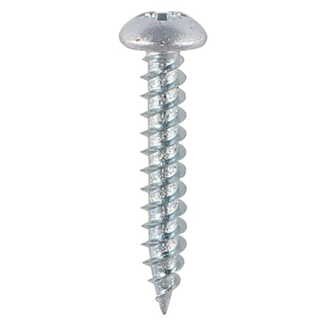 This is an image of Timco - Twin-Threaded Woodscrews - PZ - Round - Zinc 6 x 1/2" - (200 PCS Box) 00612CRWZ